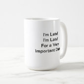 Het tijdmanagementplan van White Rabbit Koffiemok (Voorkant rechts)