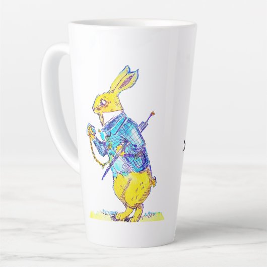 Het tijdmanagementplan van White Rabbit Latte Mok (Linkerhoek)