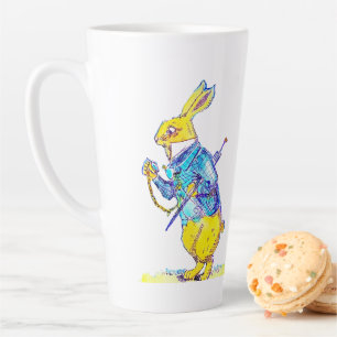 Het tijdmanagementplan van White Rabbit Latte Mok