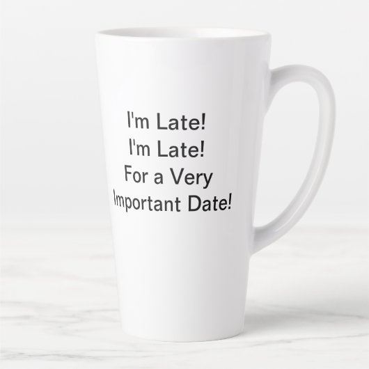 Het tijdmanagementplan van White Rabbit Latte Mok (Rechts)