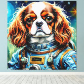 Het tijdperk van de Steel-Cavalier King Charles Sp Canvas Afdruk (Insitu (Houten vloer))