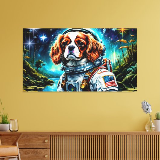 Het tijdperk van de Steel-Cavalier King Charles Sp Canvas Afdruk (Insitu (Woonkamer))