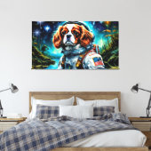 Het tijdperk van de Steel-Cavalier King Charles Sp Canvas Afdruk (Insitu (Slaapkamer))