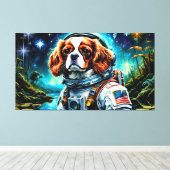 Het tijdperk van de Steel-Cavalier King Charles Sp Canvas Afdruk (Insitu (Houten vloer))