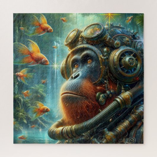 HET TIJDPERK VAN STAAL-ORANG-OETAN LEGPUZZEL (Verticaal)