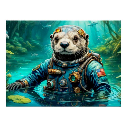 HET TIJDPERK VAN STAAL-ZEE OTTER PERFECT POSTER (Voorkant)