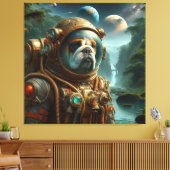 HET TIJDPERK VAN STEEL-BULL DOG CANVAS AFDRUK (Insitu (Woonkamer))