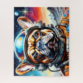 HET TIJDPERK VAN STEEL-FRENCH BULLDOG 2 LEGPUZZEL (Verticaal)