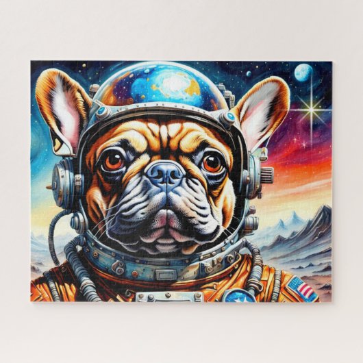 HET TIJDPERK VAN STEEL-FRENCH BULLDOG 2 LEGPUZZEL (Horizontaal)