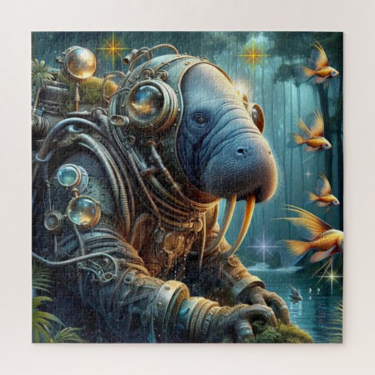 HET TIJDPERK VAN STEEL-MANATEE 3 LEGPUZZEL (Verticaal)