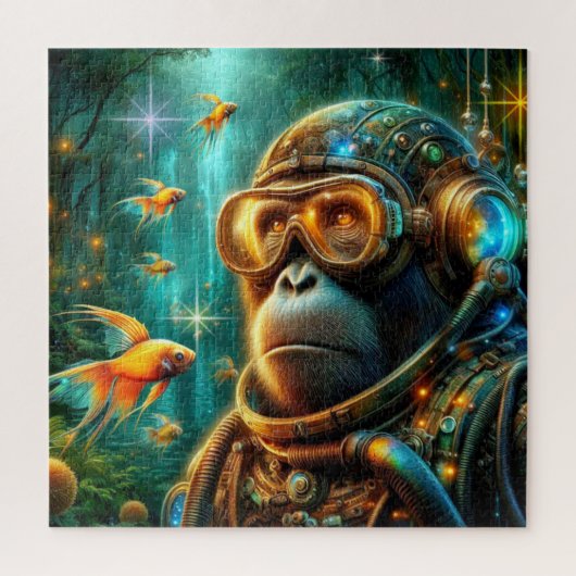 HET TIJDPERK VAN STEEL-ORANG-OETAN 2 LEGPUZZEL (Verticaal)