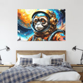 HET TIJDPERK VAN STEEL-TAMARIN MONKEY CANVAS AFDRUK (Insitu (Slaapkamer))