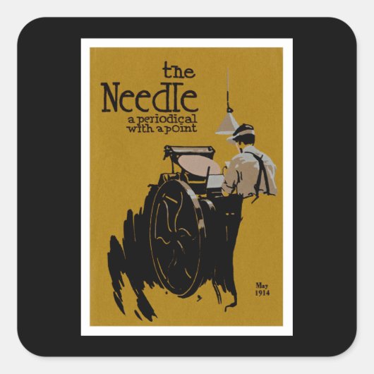 Het tijdschrift Naald Vierkante Sticker (Voorkant)