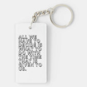 Het tijdsgewicht sleutelhanger (achterkant)