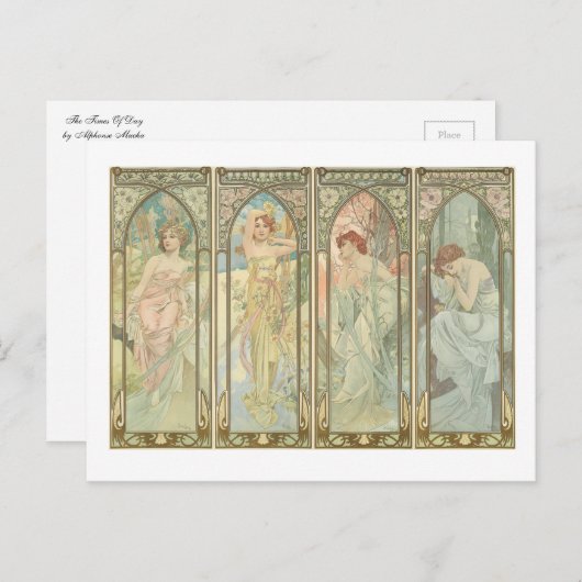 het tijdstip van de dag briefkaart (Voorkant / Achterkant)