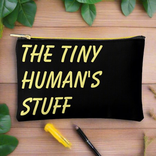 Het Tiny Human's Stuff Zwart & Geel Script Etui