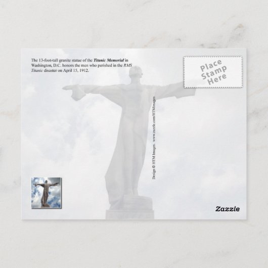 Het Titanic Memorial in Washington, DC Briefkaart (Achterkant)