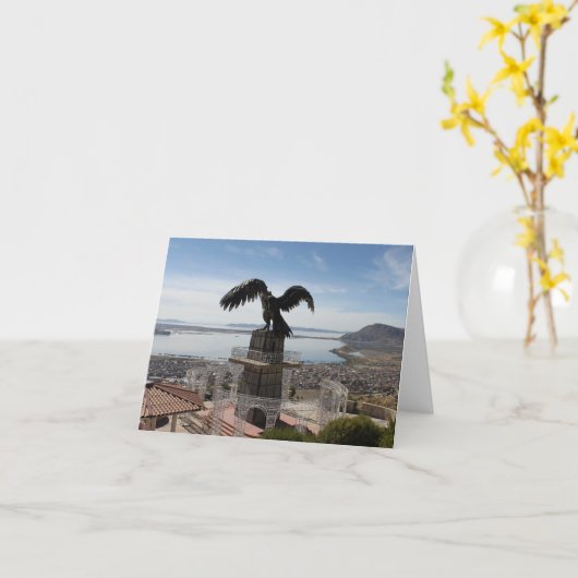 Het Titicacameer in Peru Kaart (Gele Bloem)