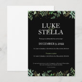 Het "To Heaven Together" Trouw Uitnodigingskaartje Kaart (Voorkant / Achterkant)