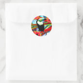 Het Toecan Ronde Sticker (Tas)