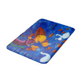 Het toedienen van acrylverfkunst aan eenden badmat (Gekanteld)