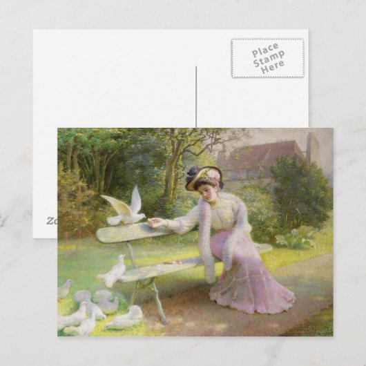 Het toedienen van de doven briefkaart (Voorkant / Achterkant)