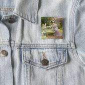 Het toedienen van de doven vierkante button 5,1 cm (In situ)