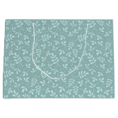 Het toegewezen Licht op Midden Blauwgroen Bladeren Groot Cadeauzakje