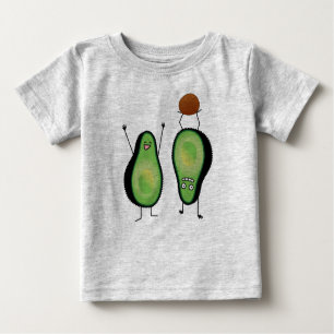 Het toejuichen van de avocado grappige handstand