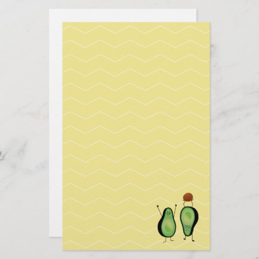 Het toejuichen van de avocado grappige handstand briefpapier (Voorkant / Achterkant)