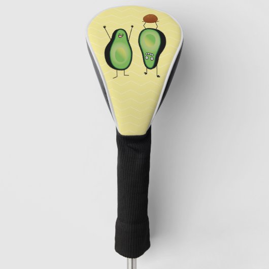 Het toejuichen van de avocado grappige handstand golfheadcover (Voorkant)