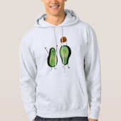 Het toejuichen van de avocado grappige handstand hoodie (Voorkant)
