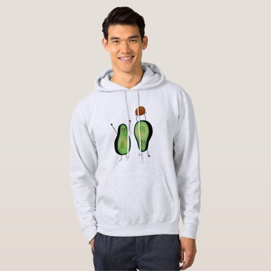 Het toejuichen van de avocado grappige handstand hoodie (Voorkant volledig)