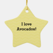 Het toejuichen van de avocado grappige handstand keramisch ornament (Achterkant)