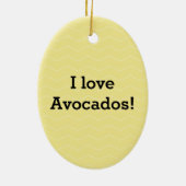 Het toejuichen van de avocado grappige handstand keramisch ornament (Achterkant)