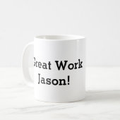 Het toejuichen van de avocado grappige handstand koffiemok (Voorkant links)