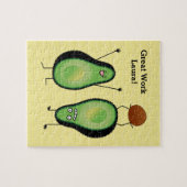 Het toejuichen van de avocado grappige handstand legpuzzel (Horizontaal)