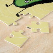 Het toejuichen van de avocado grappige handstand legpuzzel (Zijkant)