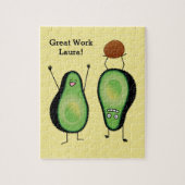 Het toejuichen van de avocado grappige handstand legpuzzel (Verticaal)