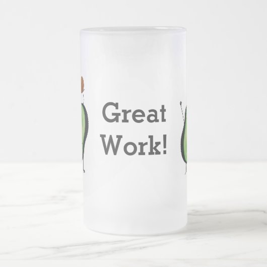 Het toejuichen van de avocado grappige handstand matglas bierpul (Center)