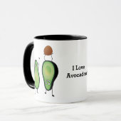 Het toejuichen van de avocado grappige handstand mok (Voorkant links)