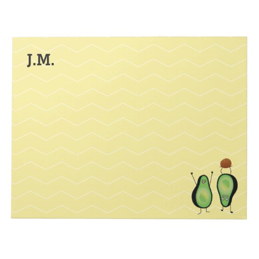 Het toejuichen van de avocado grappige handstand notitieblok (Voorkant)