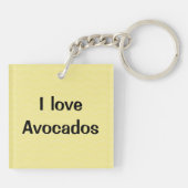 Het toejuichen van de avocado grappige handstand sleutelhanger (Achterkant)
