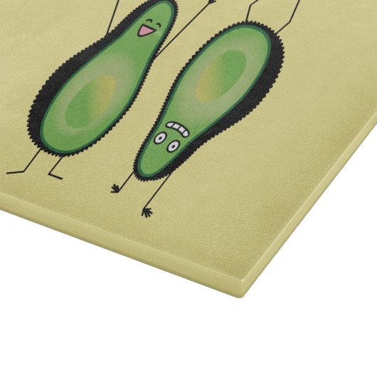 Het toejuichen van de avocado grappige handstand snijplank (Hoek)