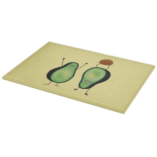 Het toejuichen van de avocado grappige handstand snijplank (Hoek)