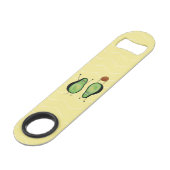 Het toejuichen van de avocado grappige handstand speed flessenopener (Voorkant Gekanteld)