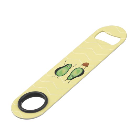 Het toejuichen van de avocado grappige handstand speed flessenopener (Voorkant Gekanteld)