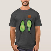 Het toejuichen van de avocado grappige handstand t-shirt (Voorkant)
