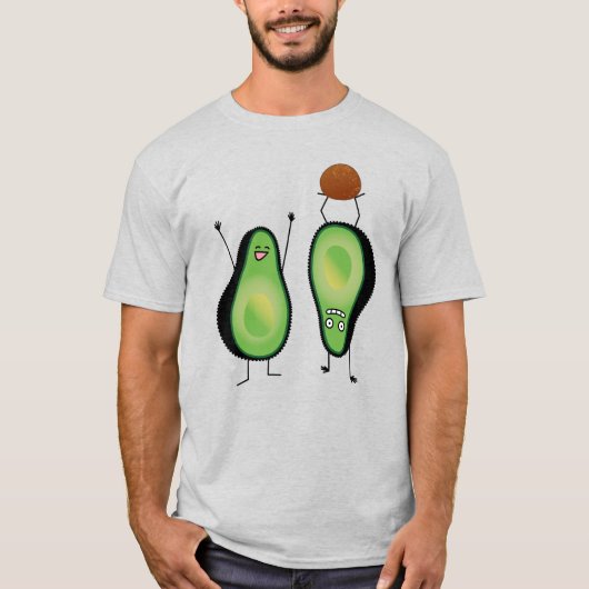 Het toejuichen van de avocado grappige handstand t-shirt (Voorkant)