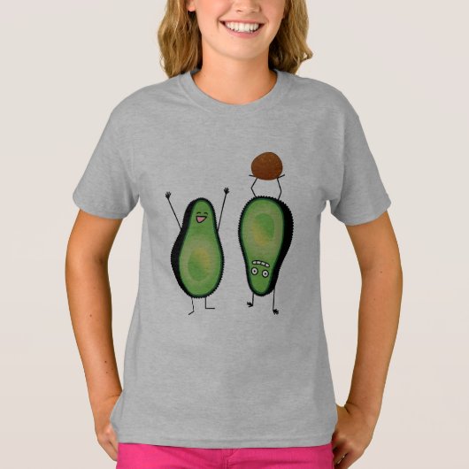 Het toejuichen van de avocado grappige handstand t-shirt (Voorkant)